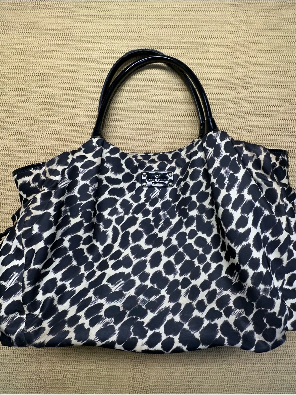 kate spade Black and White Leopard Print Tote